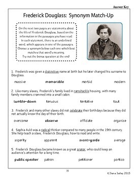 a&e biography frederick douglass quizlet