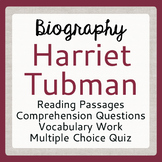 HARRIET TUBMAN Biography Underground Railroad Texts Activi