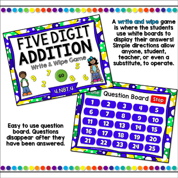 3 to 5 Digit Addition and Subtraction Powerpoint Game by Teacher Gameroom