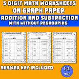 5 Digit Addition Subtraction with & without Regrouping Wor