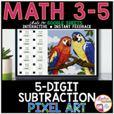 5 Digit Subtraction with Regrouping Digital Resource Pixel