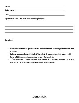 Preview of 5 Discipline Forms & Rules Ready-to-Use for Middle School Teachers