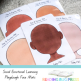 5 Diverse Social Emotional Playdough Face Mats - FineMotor