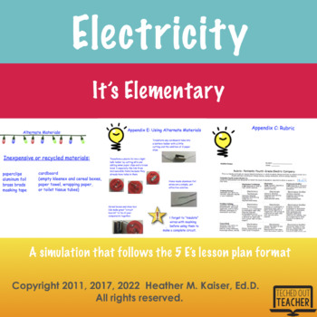 Preview of 5 E's Unit Plan - Electricity - It's Elementary