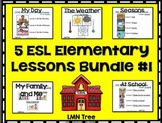 5 ESL Elementary Beginner Lessons Bundle #1