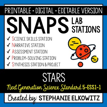 Preview of 5-ESS1-1 Stars Lab Stations Activity | Printable, Digital & Editable