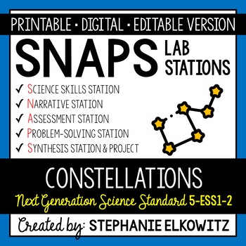 Preview of 5-ESS1-2 Constellations Lab Stations Activity | Printable, Digital & Editable