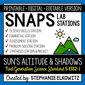 Preview of 5-ESS1-2 Shadow and Day Length Patterns Lab | Printable, Digital & Editable