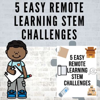 Preview of Easy Remote Learning STEM Challenges! #DistanceLearningTPT