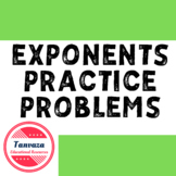 5 Exponent Exercises to be used with Teacher Presentation 