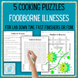 5 FOODBORNE ILLNESSES Vocabulary Puzzles, Culinary, FACS
