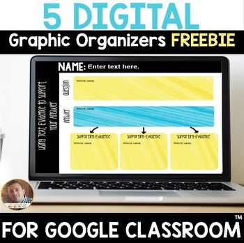 Preview of 5 FREE Digital Graphic Organizers for Google Classroom and Google Drive