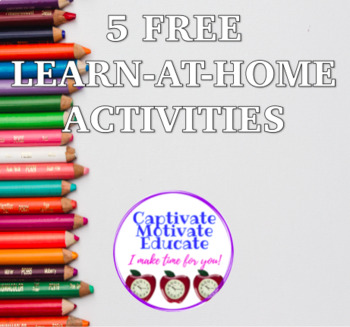 Preview of 5 FREE Learn at home activities for the ELA classroom