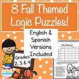 Fall Autumn Themed Logic Puzzles for Critical Thinking Inc