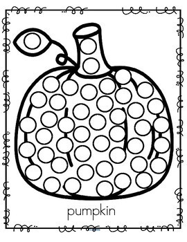 5 Fall Themed Dot Marker Printables Apple Pumpkin Leaf Squirrel Acorn