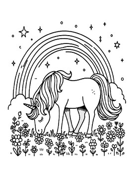 Preview of 5 Fantasy Coloring Sheets for Fine Motor Skills