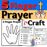 5 Finger Prayer Craft Activity Resource Five Fingers Bible Pray