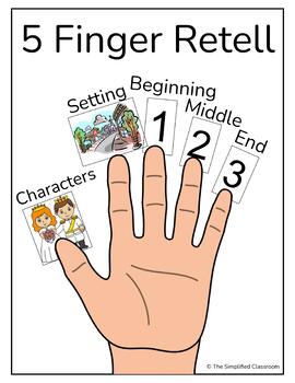 5 Finger Retell Poster {FREEBIE!} by The Simplified Classroom | TpT
