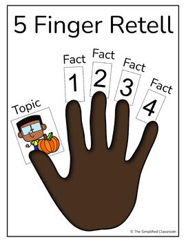 5 Finger Retell Poster FREEBIE! by The Simplified Classroom | TpT