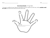 5-Finger Retell Summarizing Graphic Organizer