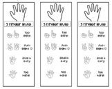 5 Finger Rule Bookmarks