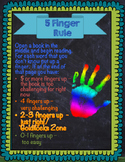 5 Finger Rule / Choosing the Right Book / Bright Chalkboard Theme