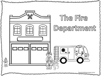 5 Fire Fighter themed Coloring Worksheets. Homeschool educational ...