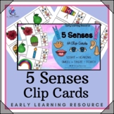 5 Five Senses Clip Cards - 64 Clip Cards - Early Learning 