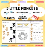 5 Five little monkeys nursery rhymes Polish/ English tasks
