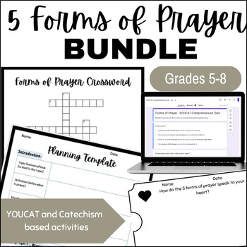 Preview of 5 Forms of Prayer Catholic Catechism and YOUCAT Bundle
