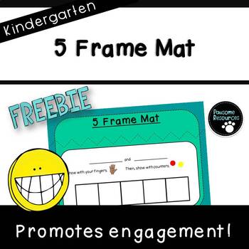 Preview of 5 Frame Mat (***Kindergarten FREEBIE***)