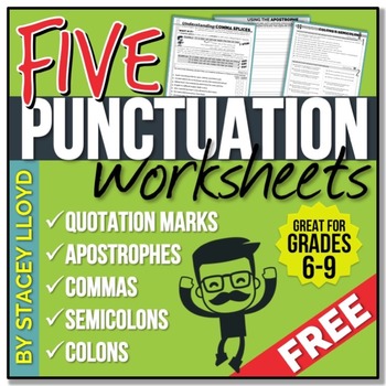 Preview of 5 Free PUNCTUATION Worksheets