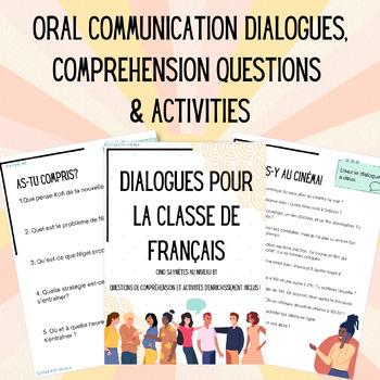 Preview of 5 French Dialogues and Comprehension Activities