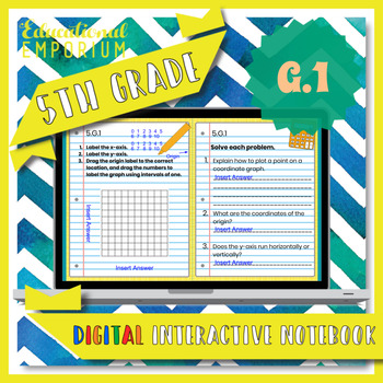 Preview of 5.G.1 Interactive Notebook: Coordinate Graphing for Google Classroom™