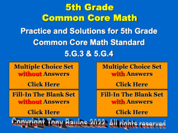 Preview of 5.G.3 & 5.G.4 5th Grade Geometry Classify Two-Dimensional Figures Google Bundle