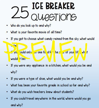 Ice Breaker Bundle (5 Games) by Counselor Clique | TpT