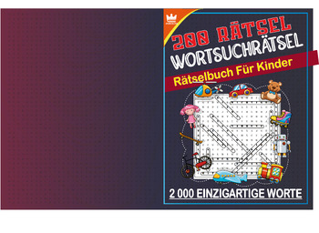 Preview of 5 German puzzle word search puzzles for kids ratsel wortsuchrätsel für kinder