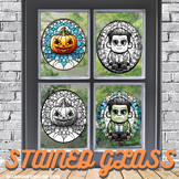 5 Halloween Stained Glass Collaboration Crafts - Printable