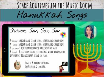Preview of 5 Hanukkah Scarf Routines for Elementary Music Class Movement & Meter