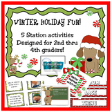 5 Holiday Fun Literacy Station Activities: Christmas and Winter