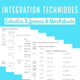 5 Integration Techniques Lessons + Worksheets : Handouts P