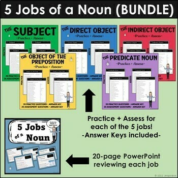 Preview of 5 Jobs of a Noun BUNDLE