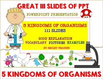 Preview of Five Kingdoms of Living Organisms Power Point Presentation PPT