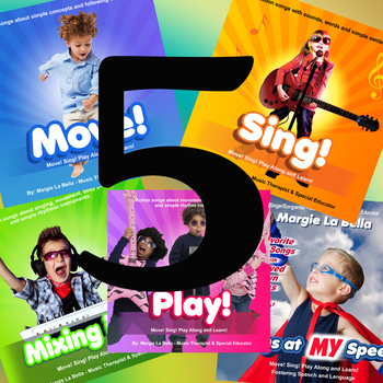 Preview of 5 Language-Based Educational Music Therapy Song CDs (89 SONGS!)