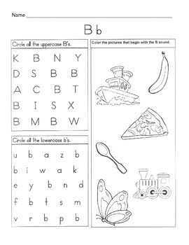 letter worksheet k pdf & Alphabet Phonics B / Worksheets 5 Worksheets Letter