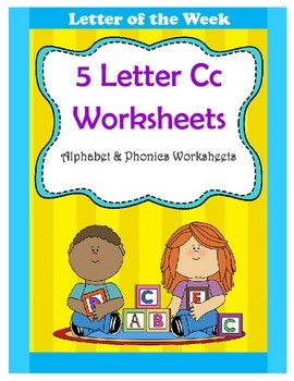 Preview of 5 Letter C Worksheets / Alphabet & Phonics Worksheets / Letter of the Week