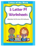5 Letter F Worksheets / Alphabet & Phonics Worksheets / Le