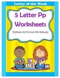 5 Letter P Worksheets / Alphabet & Phonics Worksheets / Le