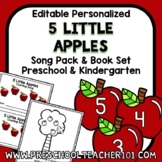 5 Little Apples Song Pack and Book Set for Preschool and K