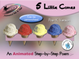 5 Little Cones - Animated Step-by-Step Poem - PreK - SymbolStix